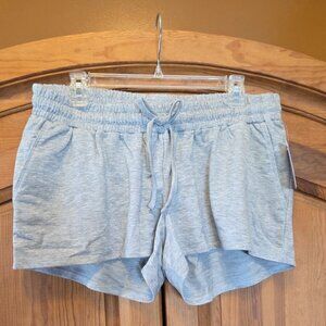 Maternity Under Belly Lounge Shorts Light Gray Grey Stretchy Med or LG NEW $30